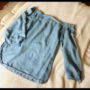 Urban Outfitters BDG Blue Off the Shoulder Top